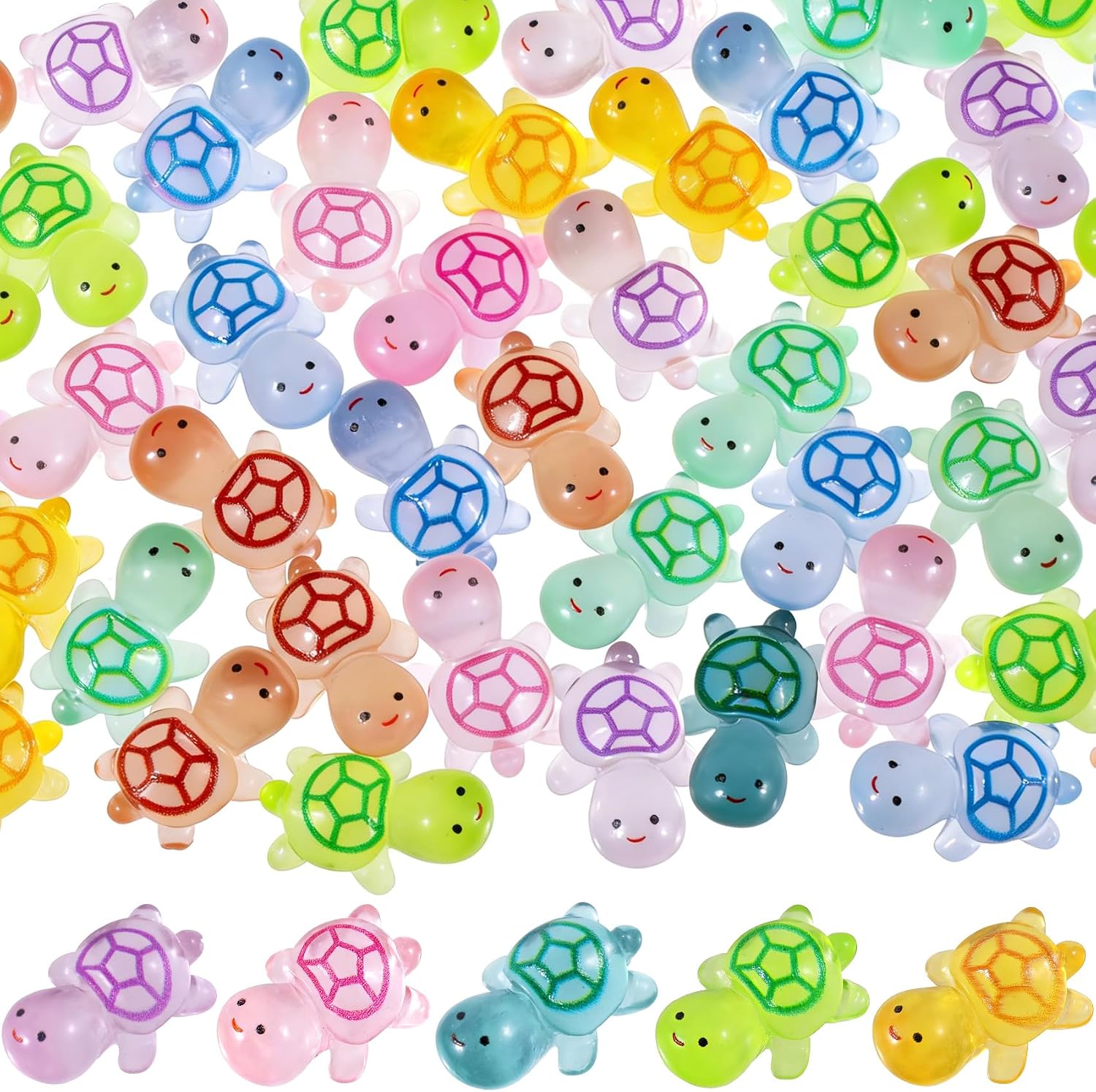 Resin Crafts Diy - 50 Pièces de Figurines de Tortues